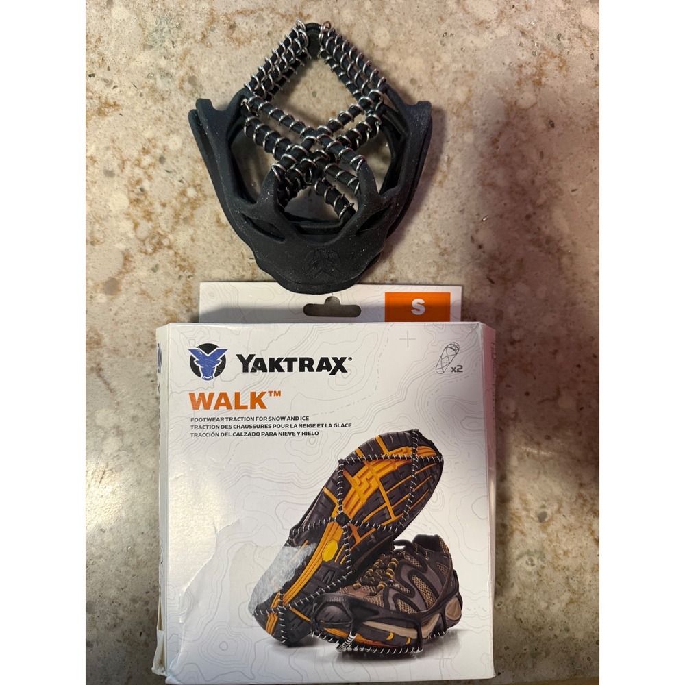 Yaktrax Walk Traction Cleats for Snow and Ice Black Size Small 08601
